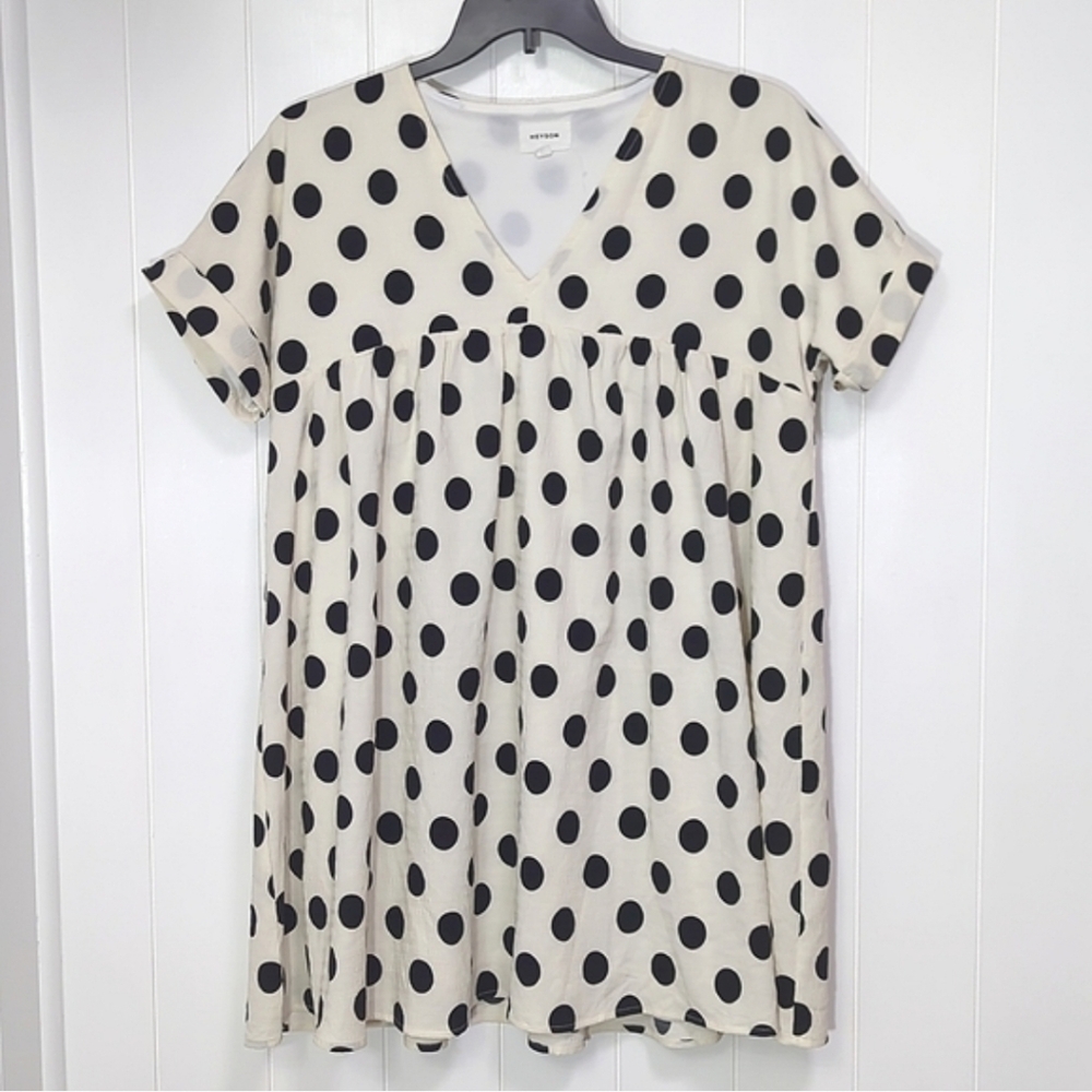 EUC Heyson Polka Dot Lined Dress - Picture 5 of 5